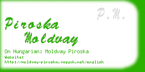 piroska moldvay business card